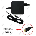 آداپتور لپ تاپ لنوو 20V 3.25A Type C مربعی-اورجینال
