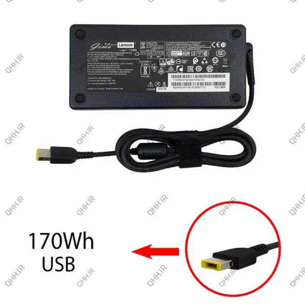 آداپتور لپ تاپ لنوو 20V 8.5A Gimo Plus سر یو اس بی