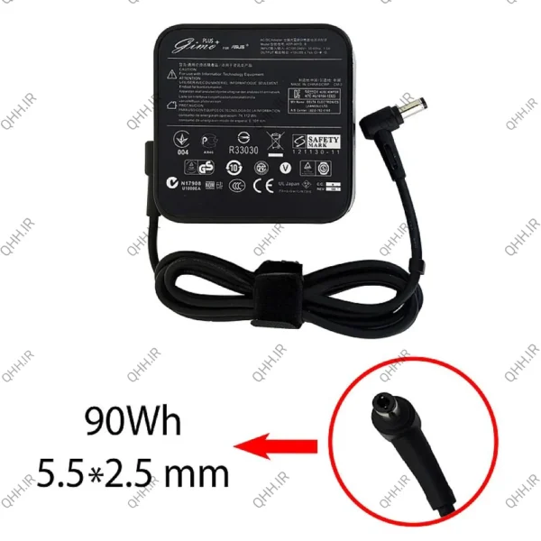 آداپتور لپ تاپ ایسوس 19V 4.7A Gimo Plus مربعی