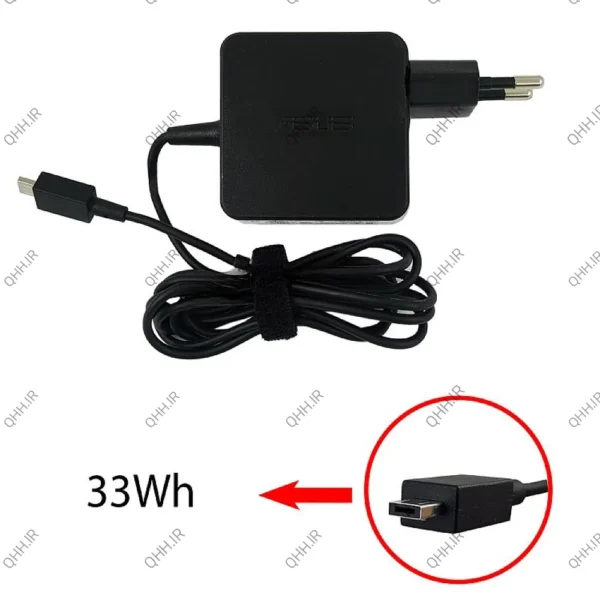 آداپتور لپ تاپ ایسوس 19V 1.75A Gimo Plus مربعی-برای ایسوس Mini E202