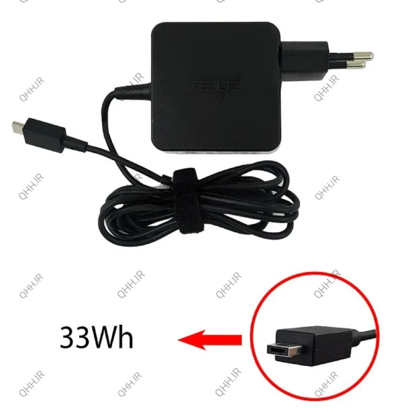 آداپتور لپ تاپ ایسوس 19V 1.75A Gimo Plus مربعی-برای ایسوس Mini E202
