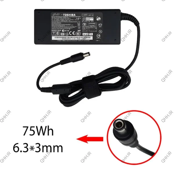 آداپتور لپ تاپ توشیبا 15V 5A Gimo Plus