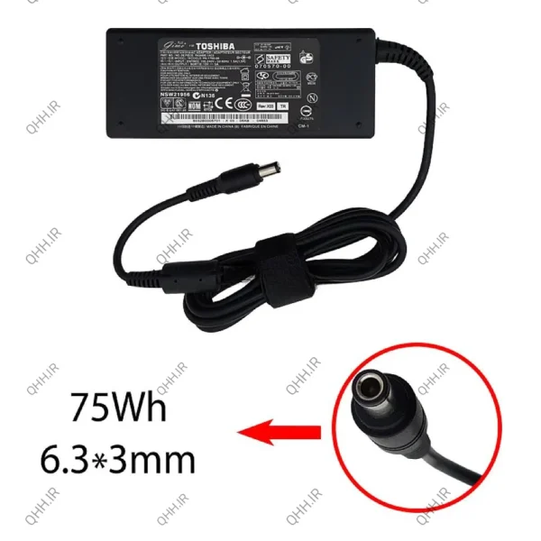 آداپتور لپ تاپ توشیبا 15V 5A Gimo Plus