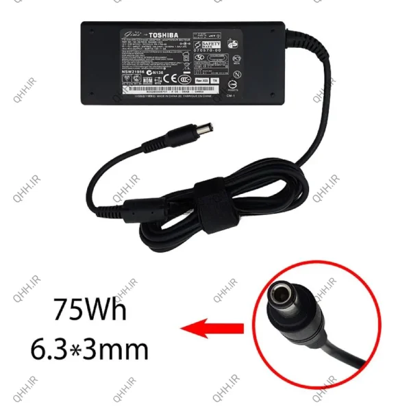 آداپتور لپ تاپ توشیبا 15V 5A Gimo Plus