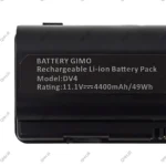 باتری لپ تاپ اچ پی Pavilion DV4-DV5_Compaq CQ40-CQ60-6Cell مشکی-49 وات ساعت - Image 3