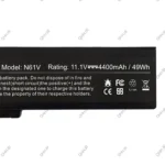 باتری لپ تاپ ایسوس A32-N61_M50-6Cell Gimo Plus مشکی-49 وات ساعت - Image 3