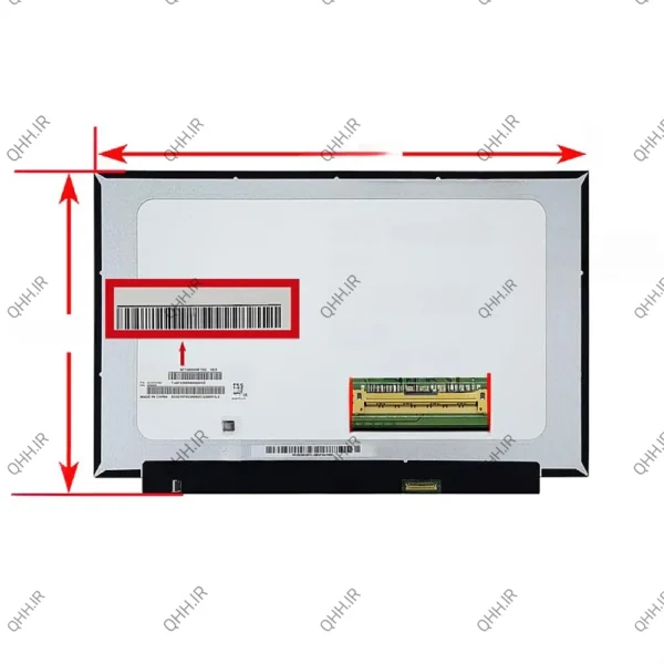 ال ای دی لپ تاپ 15.6 NT156WHM-T02_NEW نازک مات 40 پین ریز EDP-Touch بدون جاپیچ 350x216x3.2mm