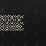 درب قاب کف لپ تاپ دل Studio XPS 1640 مشکی به همراه پیچ-طرح دار - Image 3