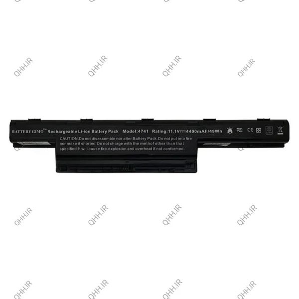 باتری لپ تاپ ایسر Aspire 4741-5741-5742_E1-571-6Cell Gimo Plus مشکی-49 وات ساعت
