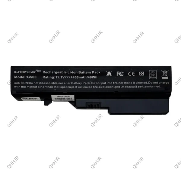 باتری لپ تاپ لنوو IdeaPad G460-G560-6Cell Gimo Plus مشکی-49 وات ساعت