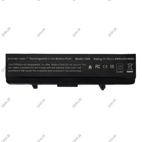 باتری لپ تاپ دل Inspiron 1525-1526-1545-6Cell Gimo Plus مشکی-49 وات ساعت