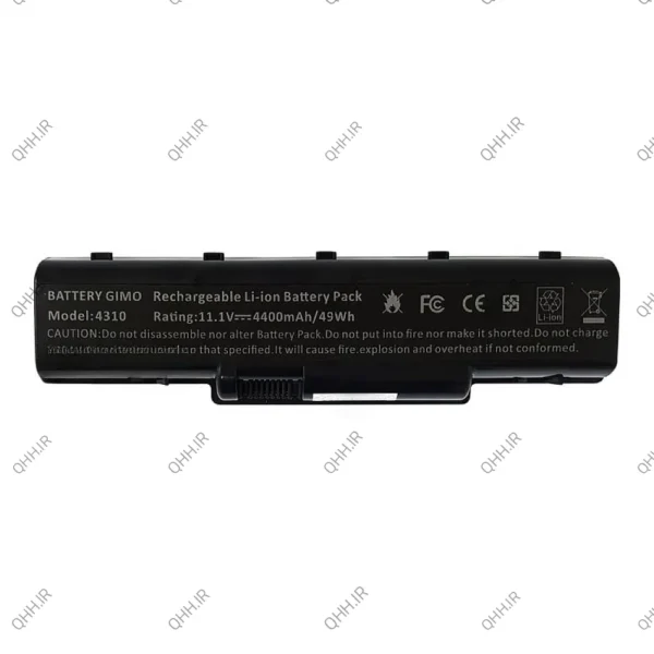 باتری لپ تاپ ایسر Aspire 5738-4710-4310-6Cell مشکی-49 وات ساعت