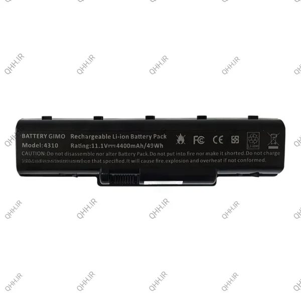 باتری لپ تاپ ایسر Aspire 5738-4710-4310-6Cell مشکی-49 وات ساعت