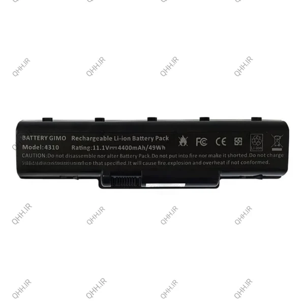 باتری لپ تاپ ایسر Aspire 5738-4710-4310-6Cell مشکی-49 وات ساعت