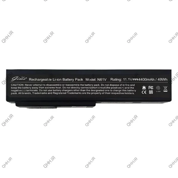 باتری لپ تاپ ایسوس A32-N61_M50-6Cell Gimo Plus مشکی-49 وات ساعت