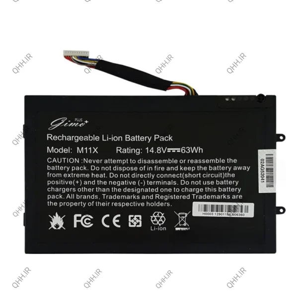 باتری لپ تاپ دل AlienWare M11X_PT6V8 Gimo plus مشکی داخلی-63 وات ساعت