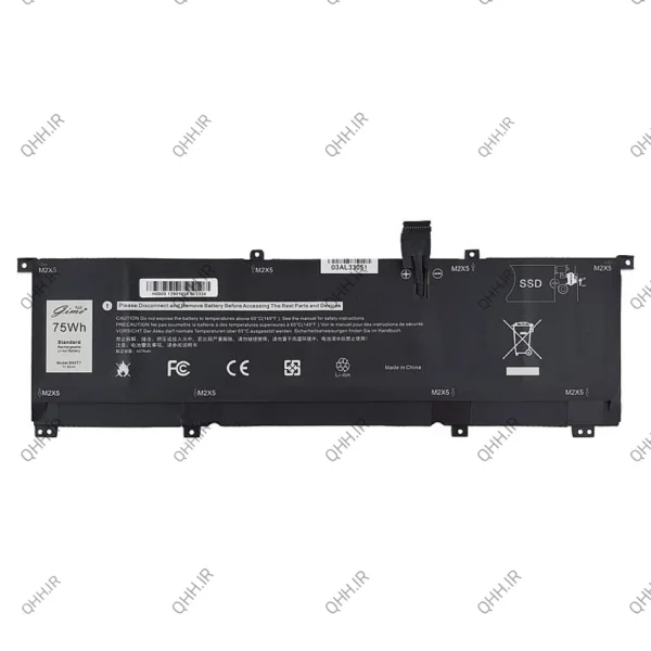باتری لپ تاپ دل XPS 15 9575_8N0T7_Gimo Plus مشکی داخلی-75 وات ساعت