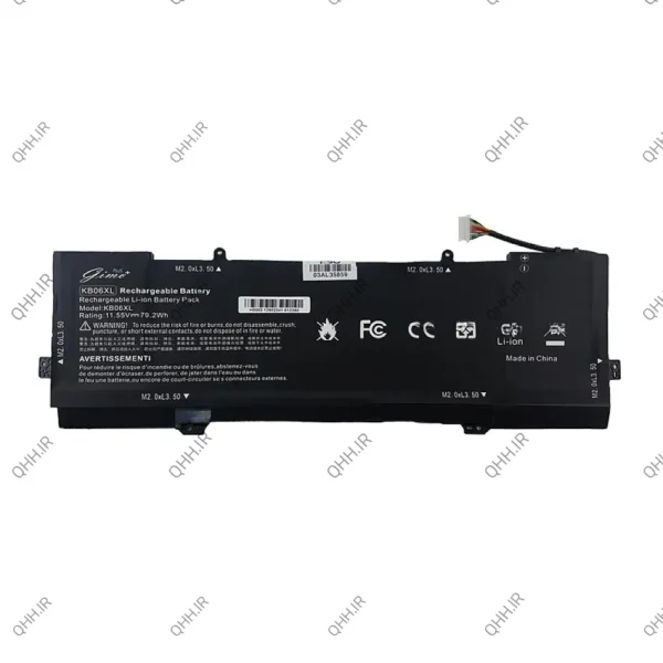 باتری لپ تاپ اچ پی Spectre X360 15-B_KB06XL_Gimo Plus مشکی داخلی-79.2 وات ساعت