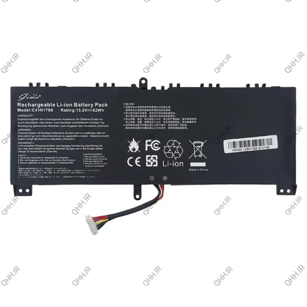 باتری لپ تاپ ایسوس ROG Strix GL503V-GL503VS_C41N1709_Gimo Plus مشکی داخلی-62 وات ساعت
