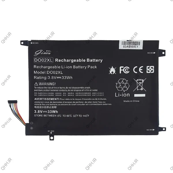 باتری لپ تاپ اچ پی Pavilion X2 10 Pro_DO02XL Gimo Plus مشکی-داخلی-33 وات ساعت