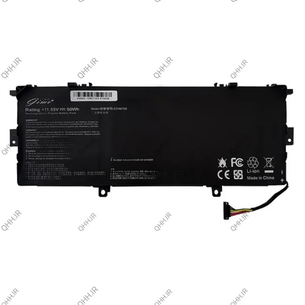 باتری لپ تاپ ایسوس ZenBook UX331U_C31N1724 Gimo Plus مشکی-داخلی-50 وات ساعت