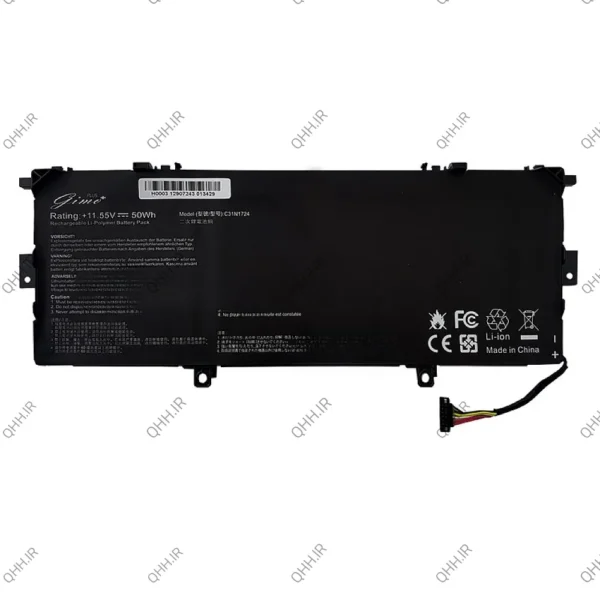 باتری لپ تاپ ایسوس ZenBook UX331U_C31N1724 Gimo Plus مشکی-داخلی-50 وات ساعت