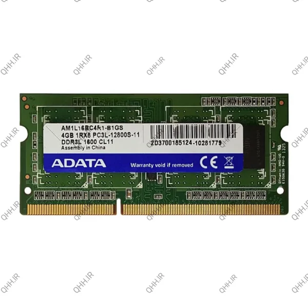 رم لپ تاپ 4 گیگ Adata DDR3-PC3L-1600-12800 MHZ 1.35V