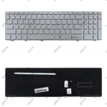 کیبرد لپ تاپ دل Inspiron 15-7537 نقره ای-با بک لایت-با فریم