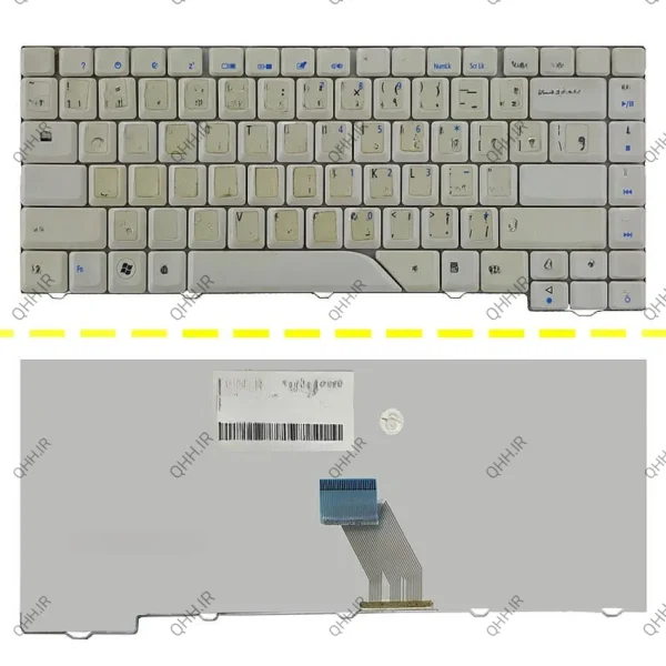 کیبرد لپ تاپ ایسر Aspire 4710-5520-5710 سفید دست دوم