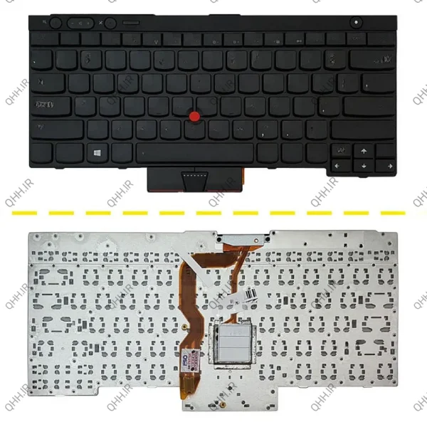 کیبرد لپ تاپ لنوو ThinkPad T430 مشکی-باموس و فریم به همراه کلید پاور