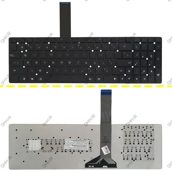 کیبرد لپ تاپ ایسوس K55V مشکی-اینترکوچک بدون فریم