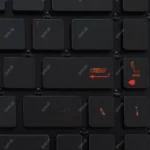 کیبرد لپ تاپ ایسوس ROG G502 مشکی-اینترکوچک-بابک لایت با فونت نارنجی - Image 6
