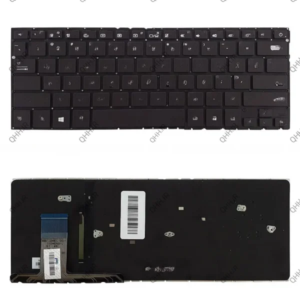 کیبرد لپ تاپ ایسوس ZenBook UX330 مشکی-اینترکوچک-بابک لایت-بدون فریم با کلید پاور