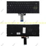 کیبرد لپ تاپ ایسوس VivoBook S433 مشکی-اینترکوچک-بابک لایت-بدون فریم با کلید پاور