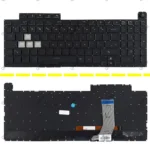 کیبرد لپ تاپ ایسوس ROG Strix G731 مشکی-اینترکوچک-بابک لایت-بدون فریم با کلید پاور