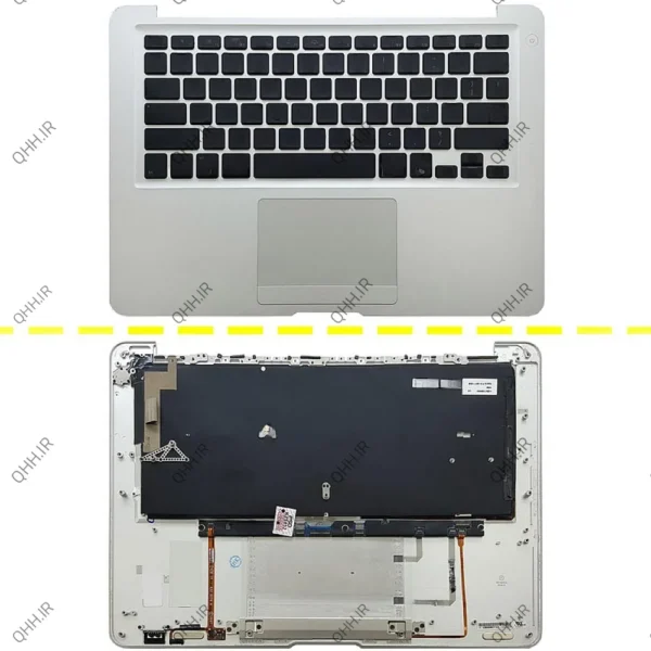 کیبرد لپ تاپ اپل MacBook Air A1237-13 Inch_607-2255-A مشکی با قاب C نقره ای