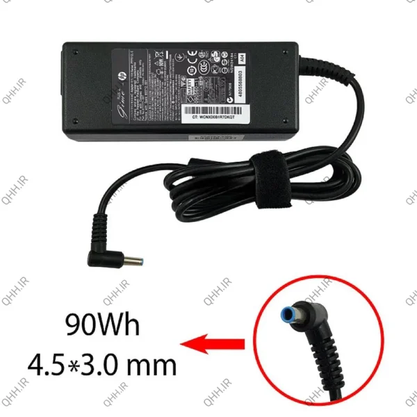 آداپتور لپ تاپ اچ پی 19.5V 4.62A Gimo Plus سر فیش آبی
