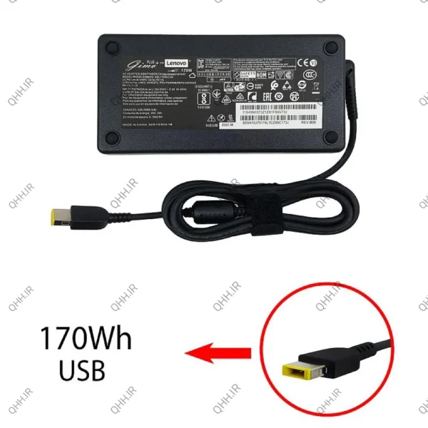 آداپتور لپ تاپ لنوو 20V 8.5A Gimo Plus سر یو اس بی