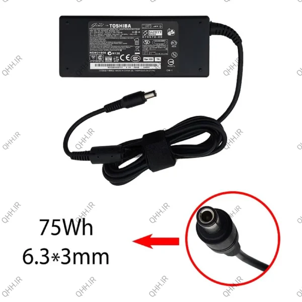 آداپتور لپ تاپ توشیبا 15V 5A Gimo Plus
