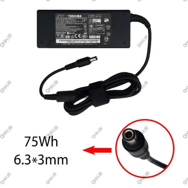 آداپتور لپ تاپ توشیبا 15V 5A Gimo Plus