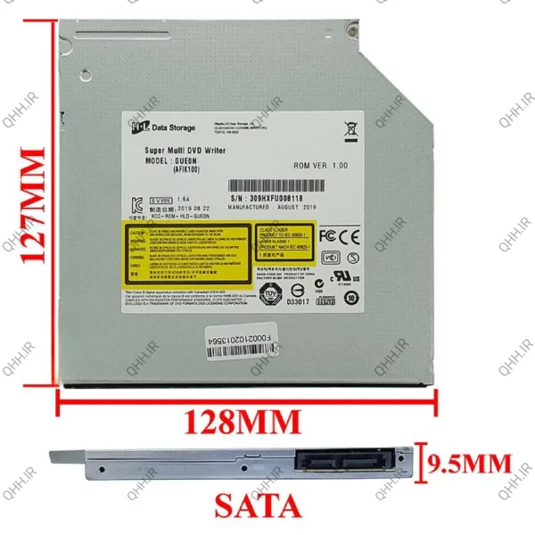 درایو لپ تاپ دی وی دی رایتر H.L Sata Superslim 9.5mm