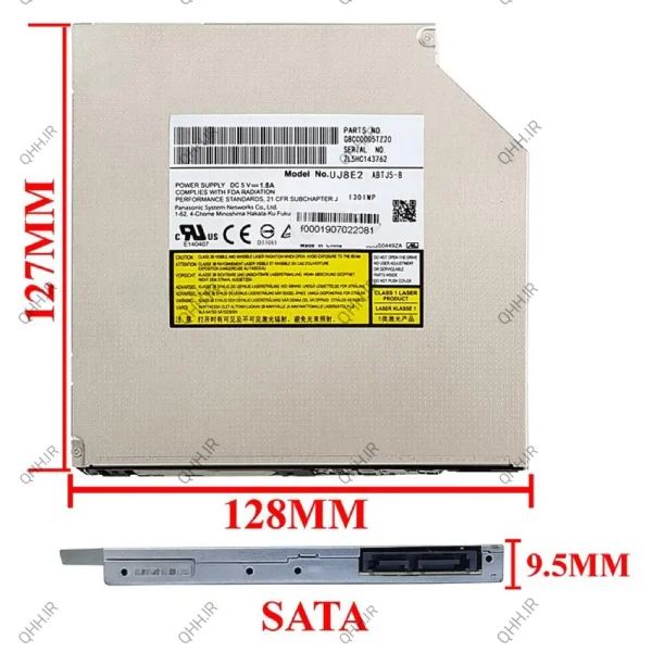 درایو لپ تاپ دی وی دی رایتر پاناسونیک Sata SuperSlim 9.5mm ریفر