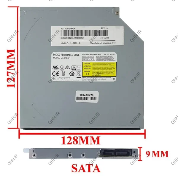 درایو لپ تاپ دی وی دی رایتر فیلیپس لایتون Sata Superslim E1 9mm ریفر