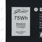 باتری لپ تاپ دل XPS 15 9575_8N0T7_Gimo Plus مشکی داخلی-75 وات ساعت - Image 3