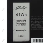 باتری لپ تاپ دل Latitude 3320_G91J0_Gimo Plus مشکی داخلی-41 وات ساعت - Image 3