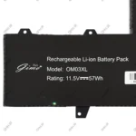 باتری لپ تاپ اچ پی EliteBook X360 1030 G2_OM03XL_Gimo Plus مشکی داخلی-57 وات ساعت - Image 3