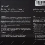 باتری لپ تاپ ایسوس ZenBook Pro 14 UX480_C41N1804 Gimo Plus مشکی-داخلی-70 وات ساعت - Image 3