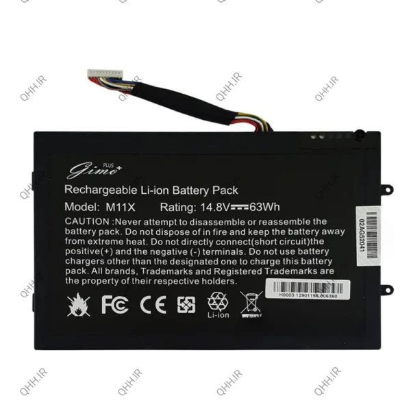باتری لپ تاپ دل AlienWare M11X_PT6V8 Gimo plus مشکی داخلی-63 وات ساعت