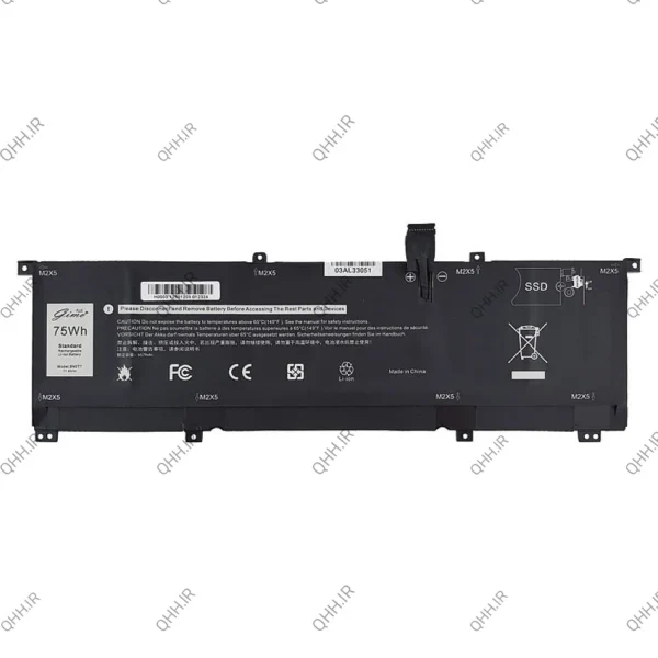 باتری لپ تاپ دل XPS 15 9575_8N0T7_Gimo Plus مشکی داخلی-75 وات ساعت