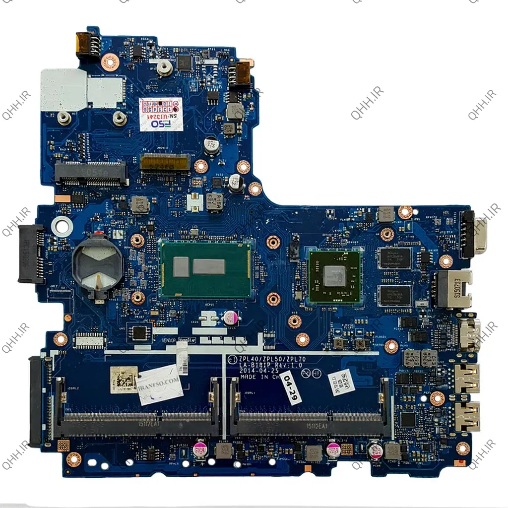 مادربرد لپ تاپ اچ پی ProBook 450-G2_I5-5_ZPL40-ZPL50-ZPL70_LA-B181P LVDS-40Pin 1GB گرافیک دار - Image 1
